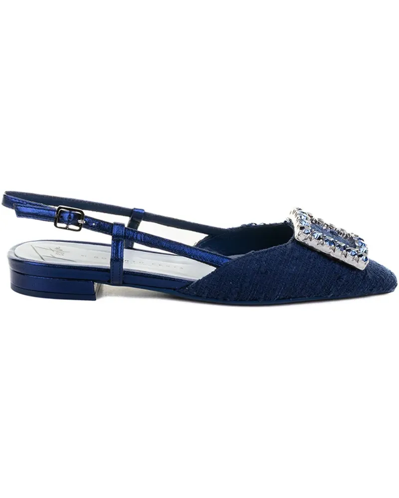FESTA Milano Lavanda Pumps mit Kristallen - Blau Blau