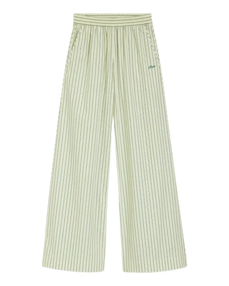 HUGO BOSS vertical-stripe palazzo pants - Gelb Gelb