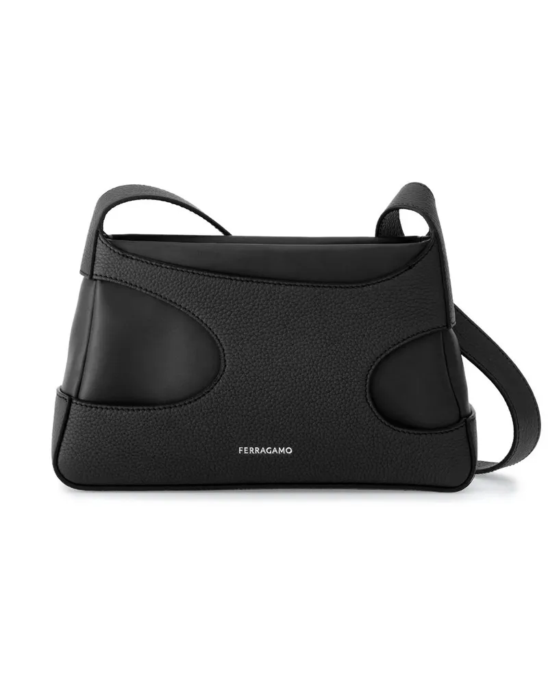Ferragamo Schultertasche mit Cut-Outs - Schwarz Schwarz