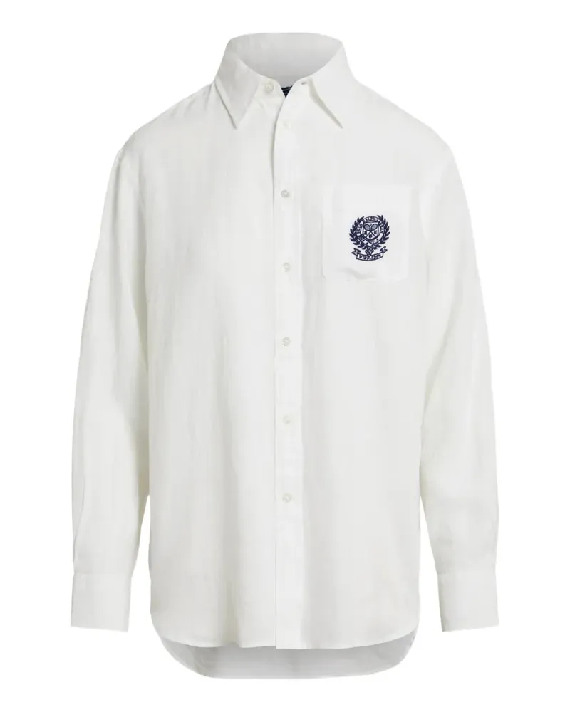 Ralph Lauren Wimbledon Hemd mit Logo-Stickerei - Weiß Weiß