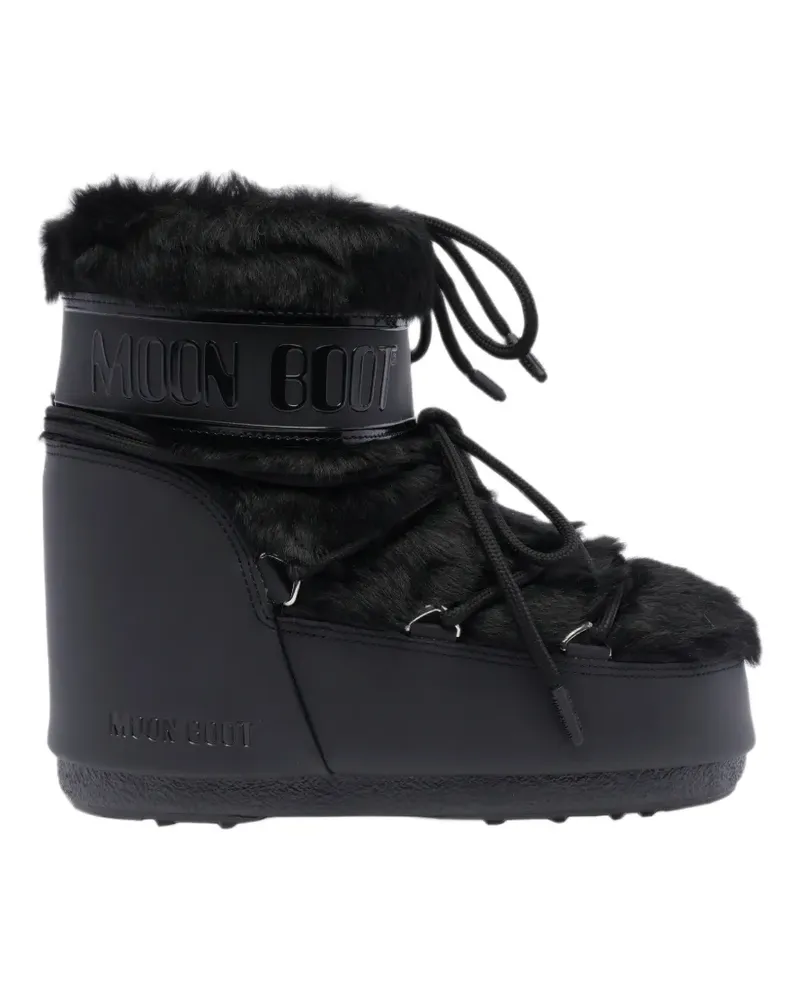 Moon Boot faux-fur lace-up boots - Schwarz Schwarz