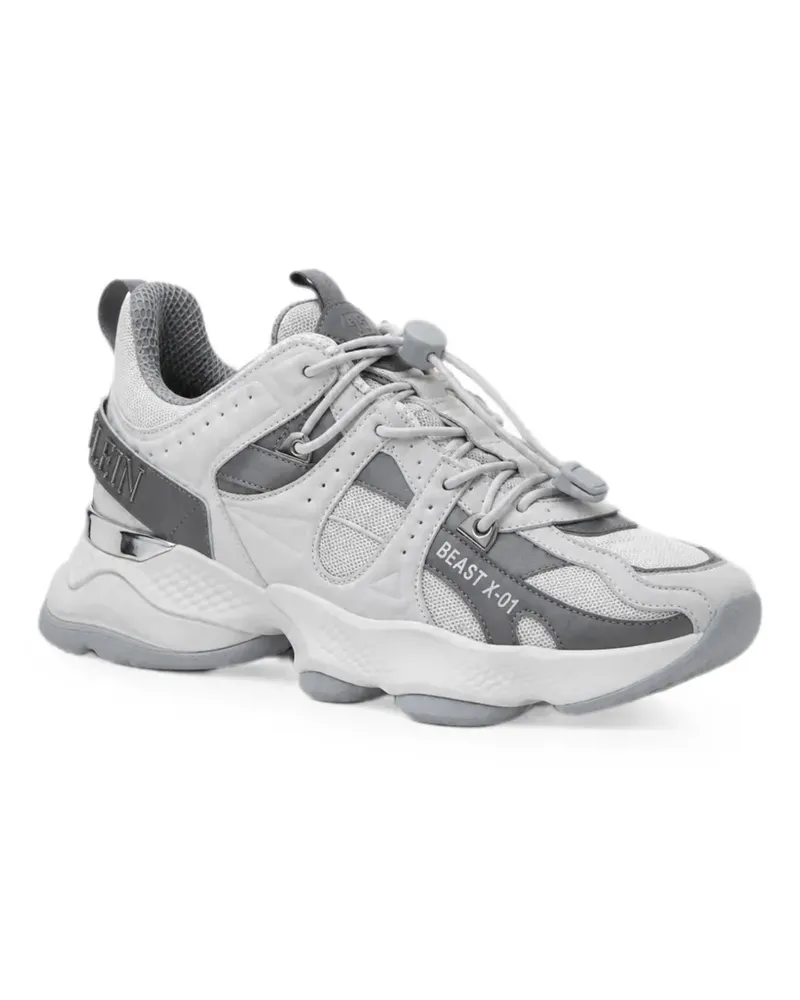 Philipp Plein Runner Beast X-01 panelled sneakers - Grau Grau
