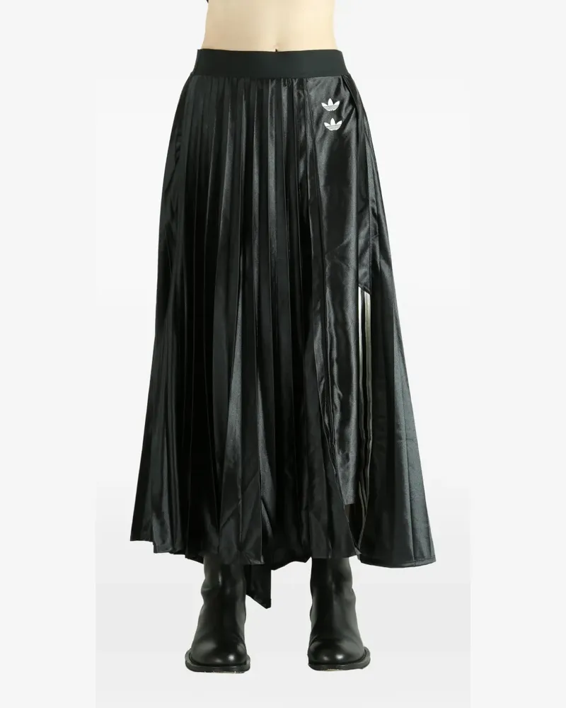 adidas Asymmetrischer Faltenrock - Schwarz Schwarz