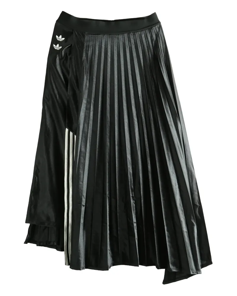 adidas pleated asymmetric skirt - Schwarz Schwarz