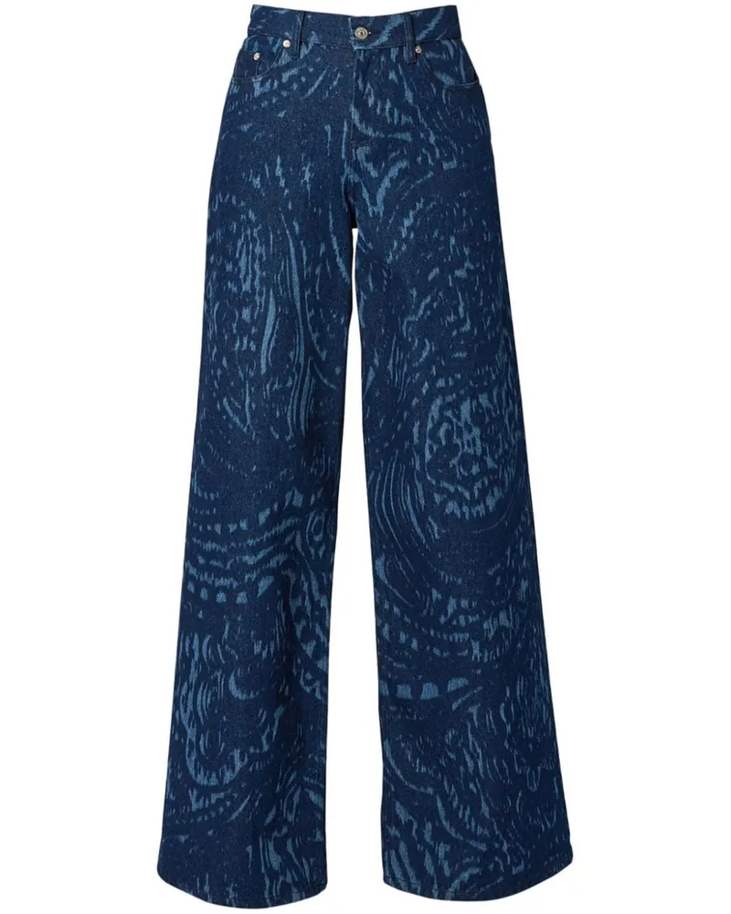 Erdem Jeans mit Paisley-Print - Blau Blau