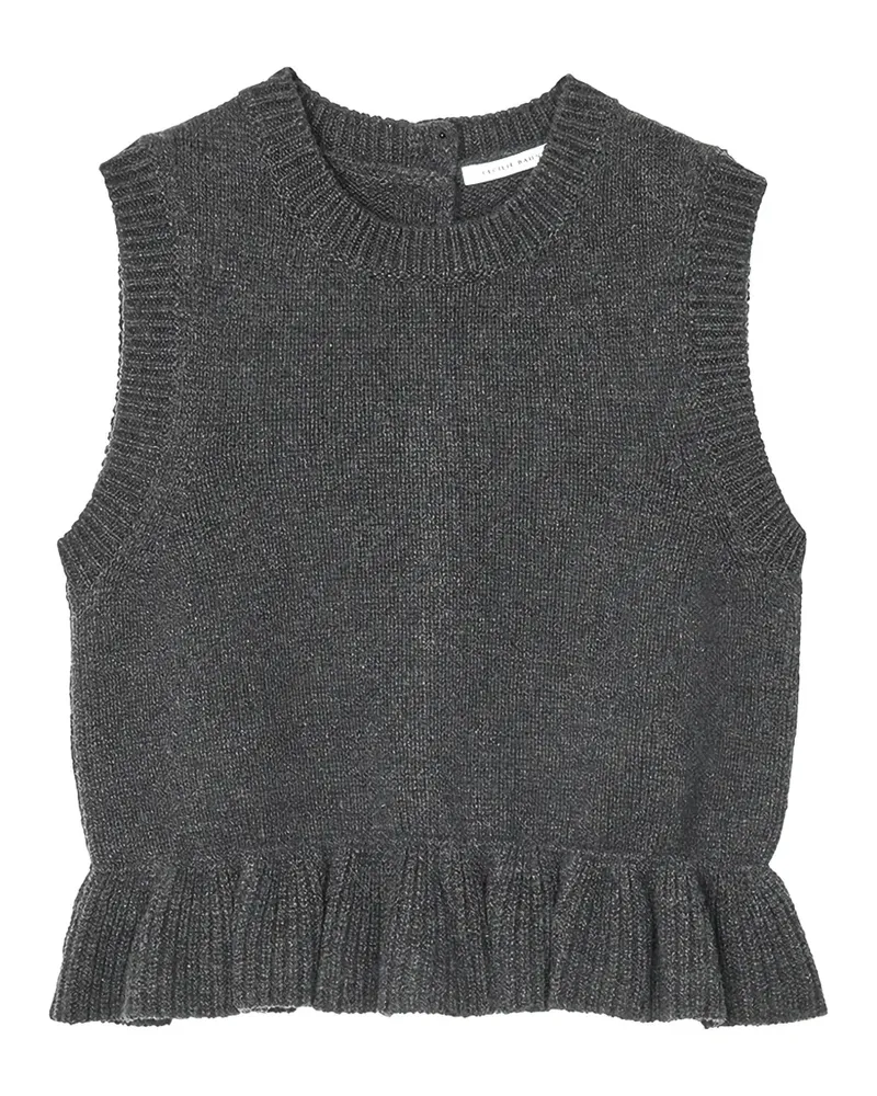 Cecilie Bahnsen Bill ruffled knitted vest - Grau Grau