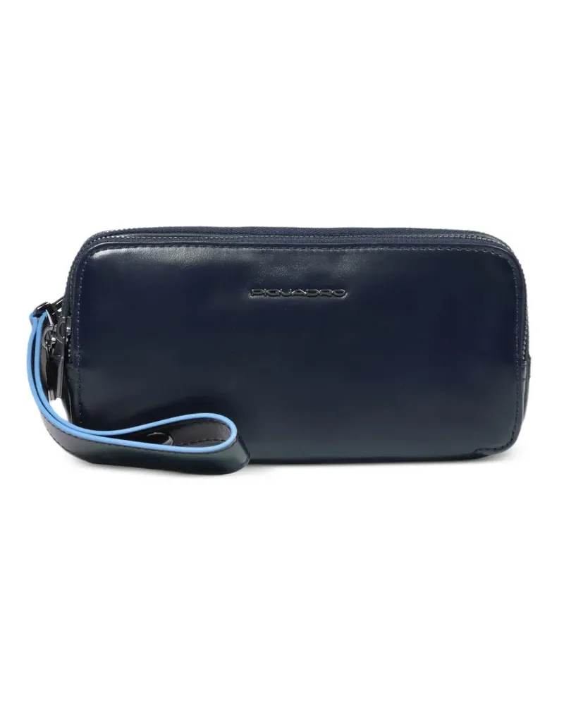 Piquadro leather travel bag - Blau Blau