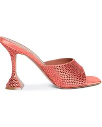 Amina Muaddi Lupita Crystal Mules 95mm Orange