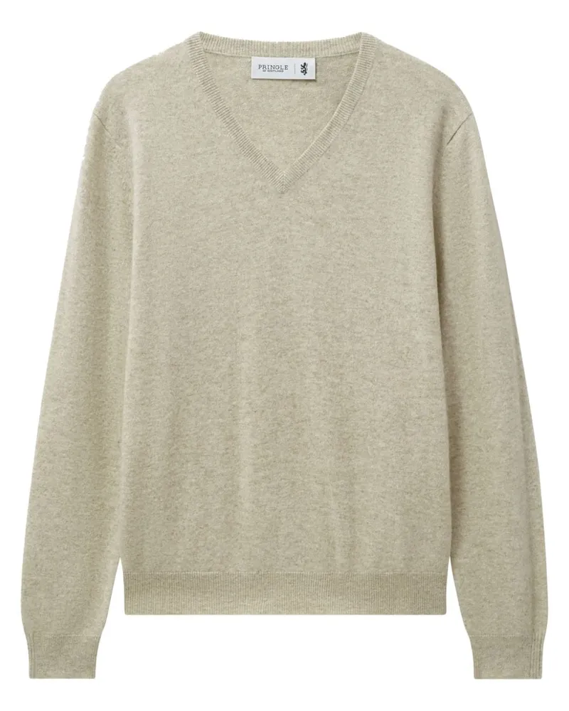 Pringle of Scotland Kaschmirpullover mit V-Ausschnitt - Nude Nude