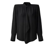 Drapierte Hit the Trail Bluse mit Raffungen - Schwarz