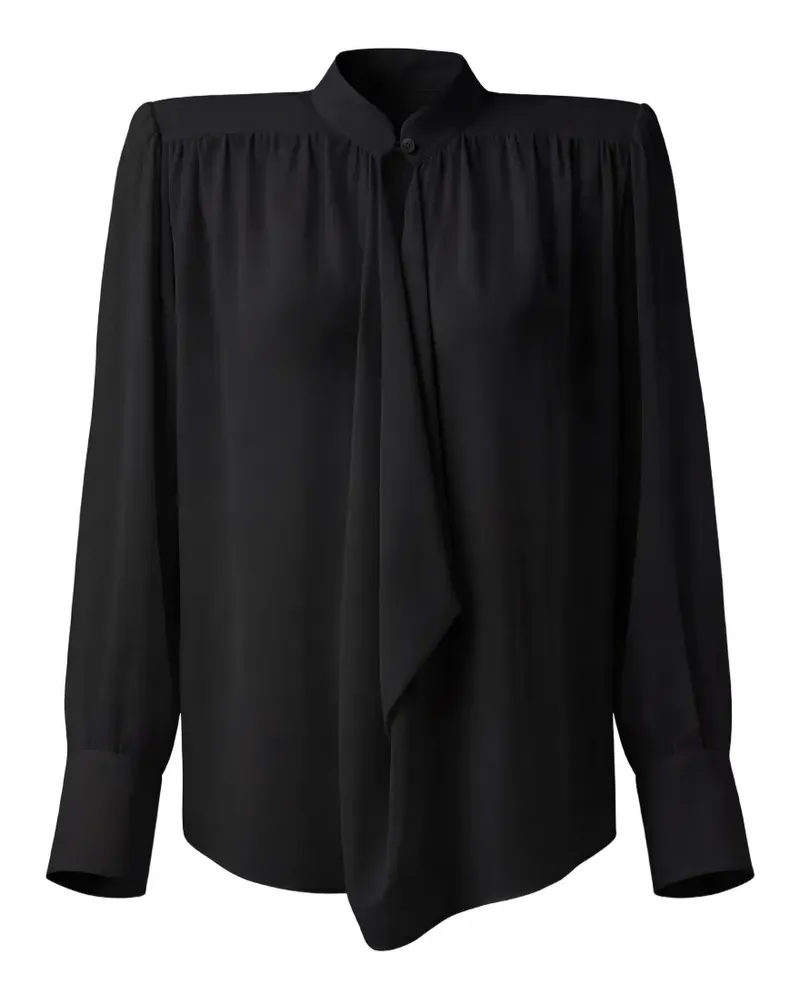 ALMAZ Hit The Trail gathered draped blouse - Schwarz Schwarz