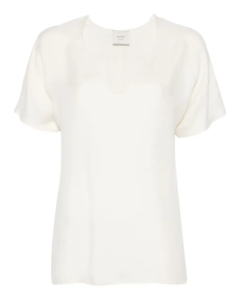 ALYSI T-Shirt mit V-Ausschnitt - Nude Nude