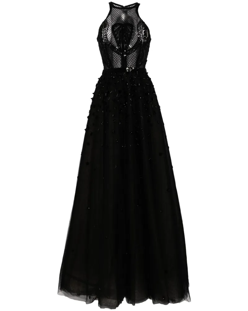 Saiid Kobeisy Neckholder-Abendkleid - Schwarz Schwarz