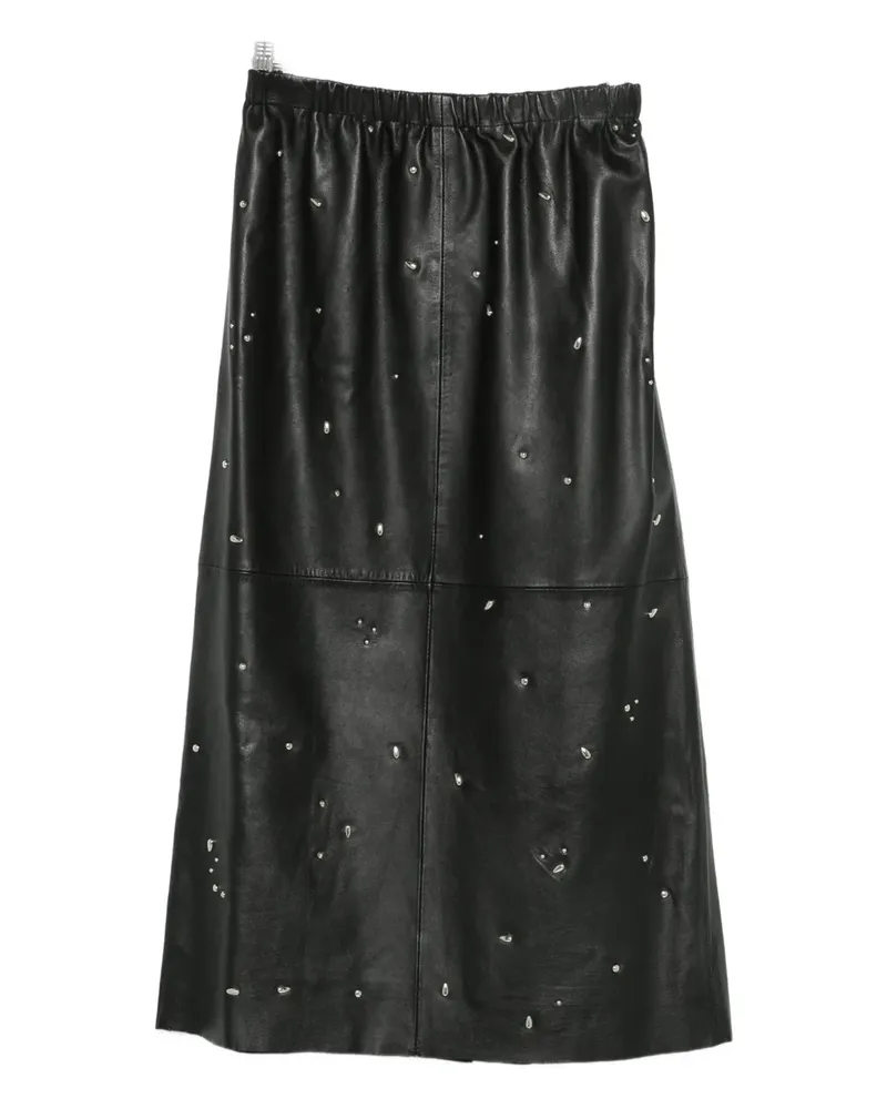 ALYSI embellished leather skirt - Schwarz Schwarz