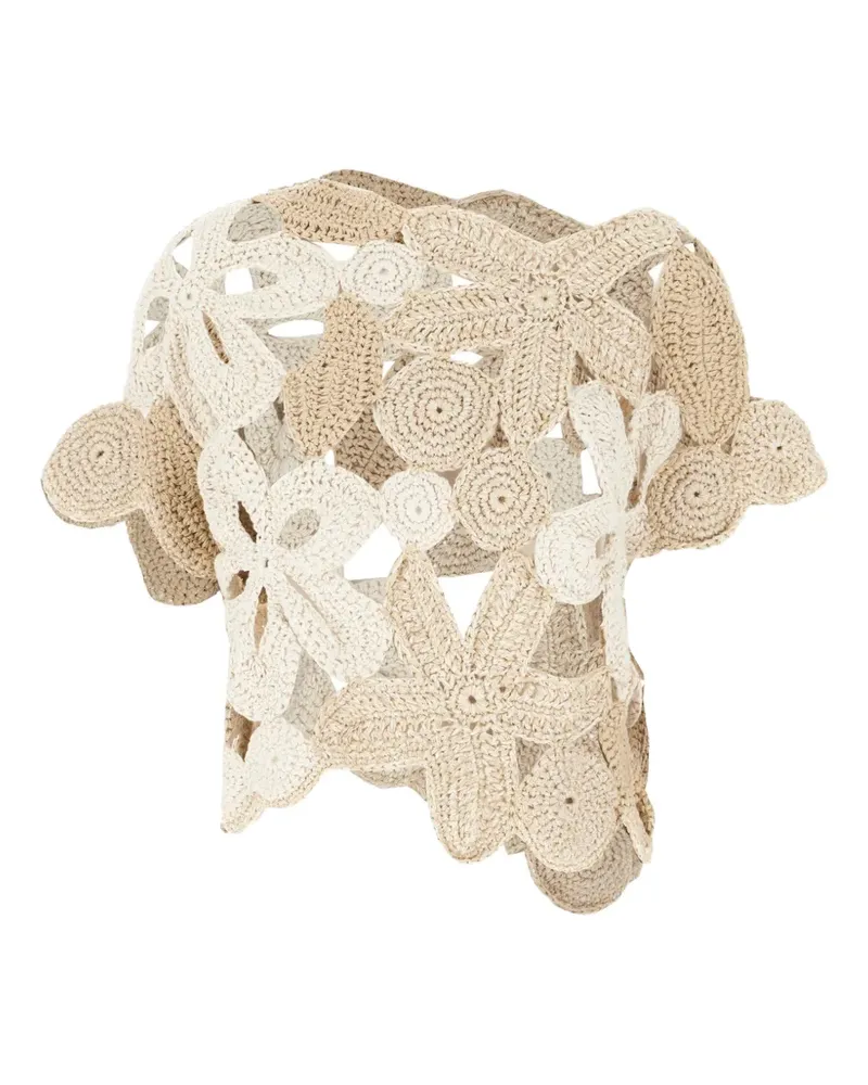 Antonelli Firenze crochet-knit blouse - Nude Nude