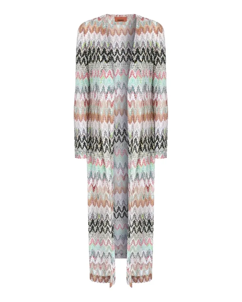 Missoni zigzag pattern coat - Nude Nude