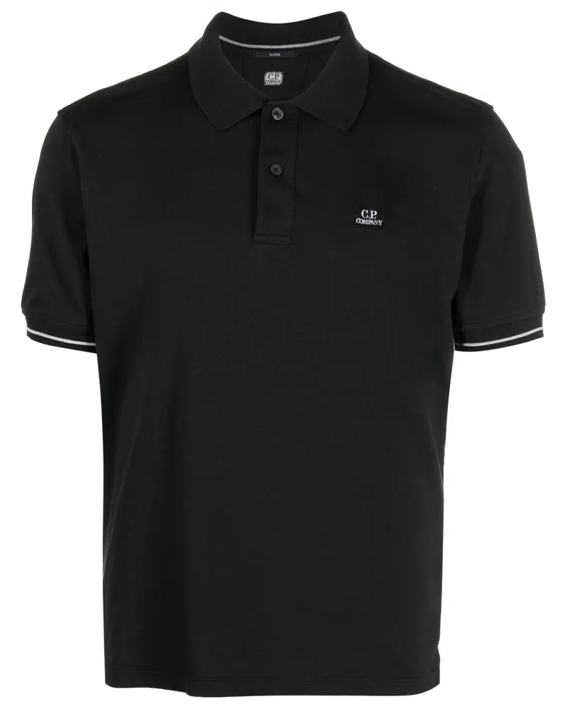 C.P. Company Klassisches Poloshirt - Schwarz Schwarz