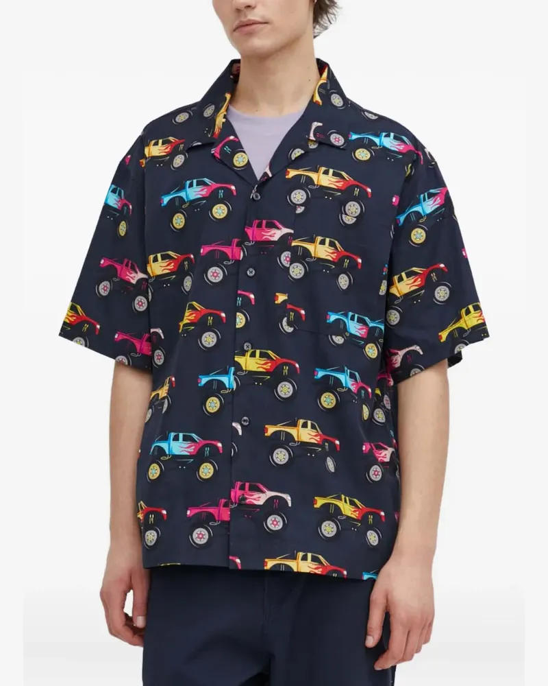 HUGO BOSS Gemustertes Hemd - Schwarz Schwarz