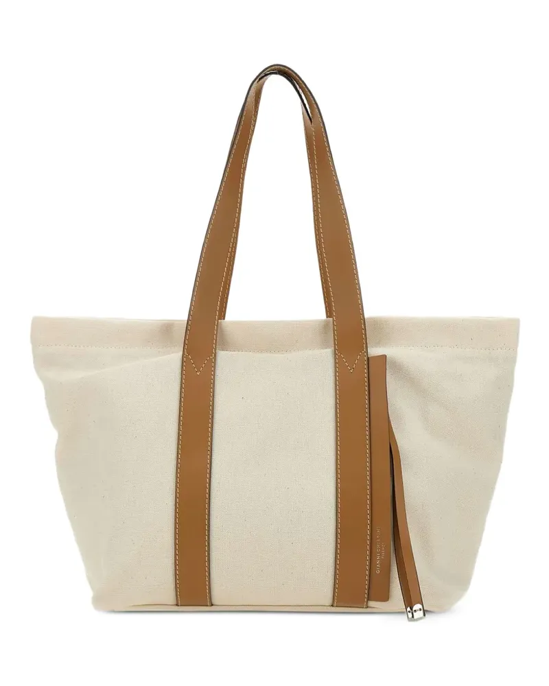 Gianni Chiarini Sarah Schultertasche aus Canvas - Nude Nude
