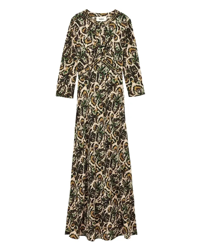 ba&sh Onoa Maxikleid mit Print - Nude Nude