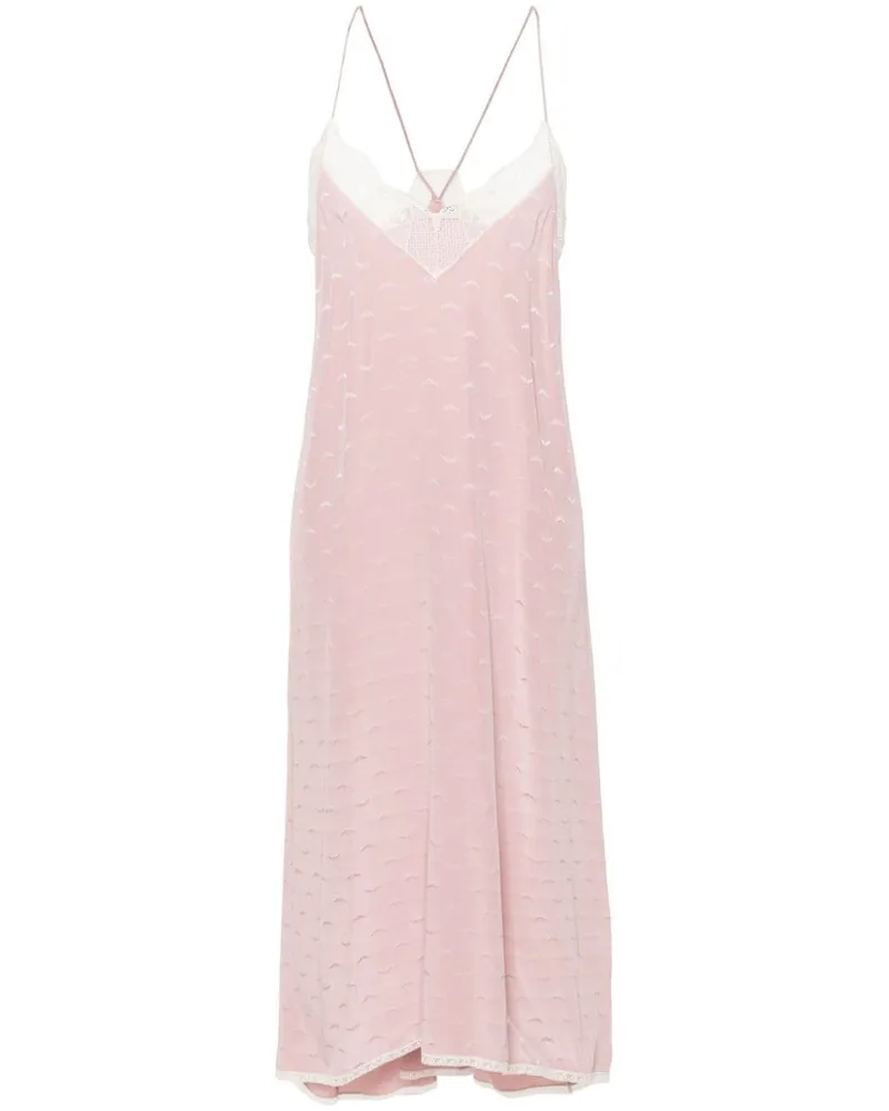 Zadig & Voltaire Risty Jacquard-Midikleid Rosa