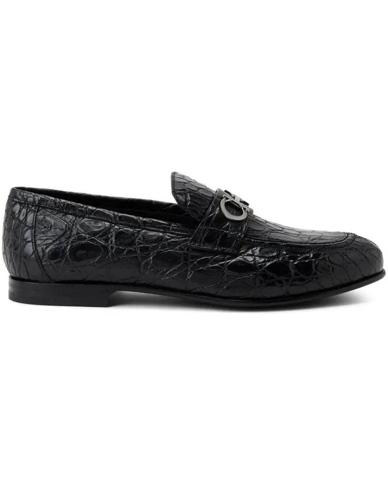 Ferragamo Penny-Loafer mit Gancini-Spange Schwarz