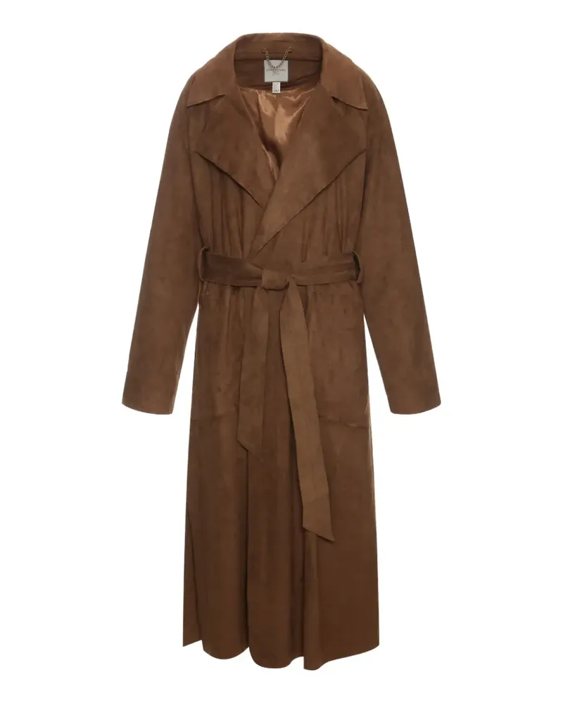 Urbancode faux-suede trenchcoat - Braun Braun