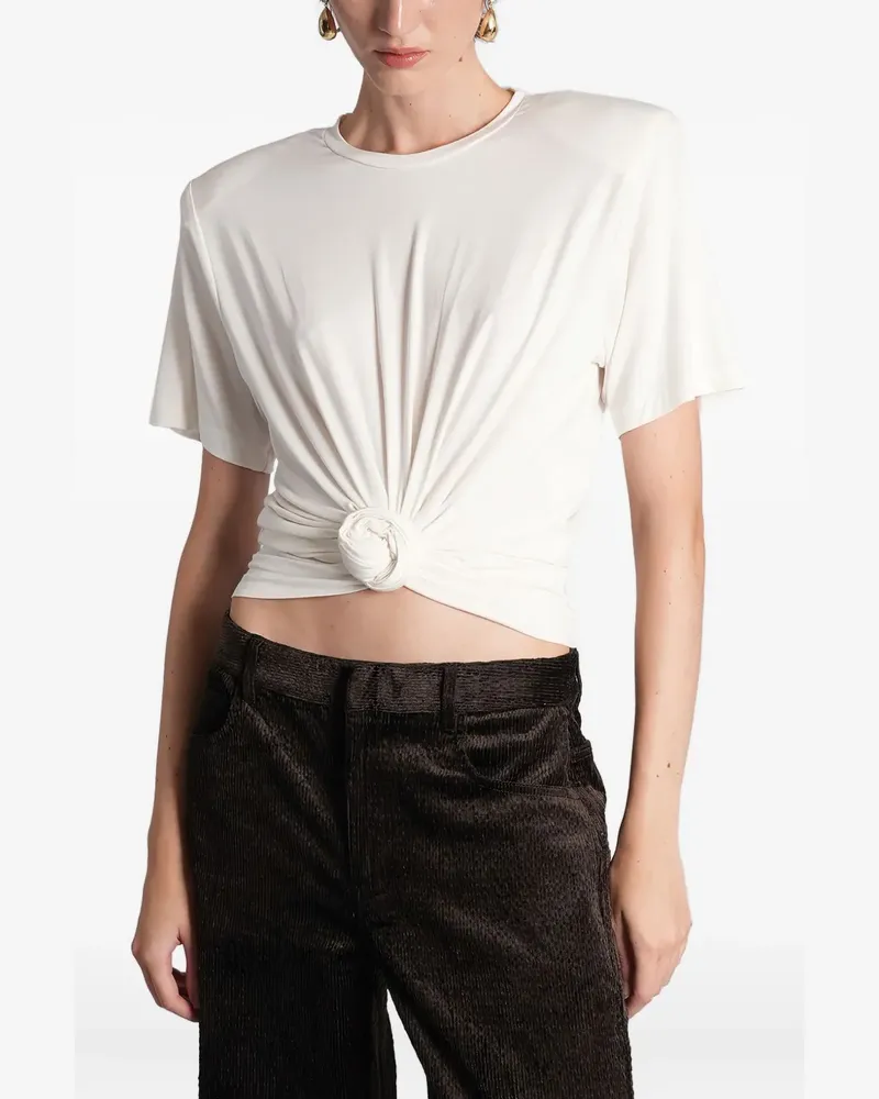 Magda Butrym T-Shirt mit Knotendetail - Nude Nude