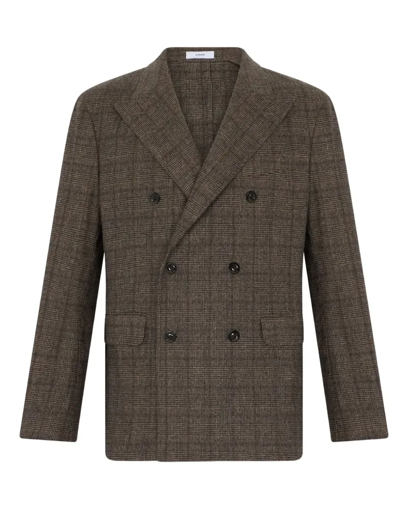 Boglioli Doppelreihiger Blazer mit Karomuster - Braun Braun
