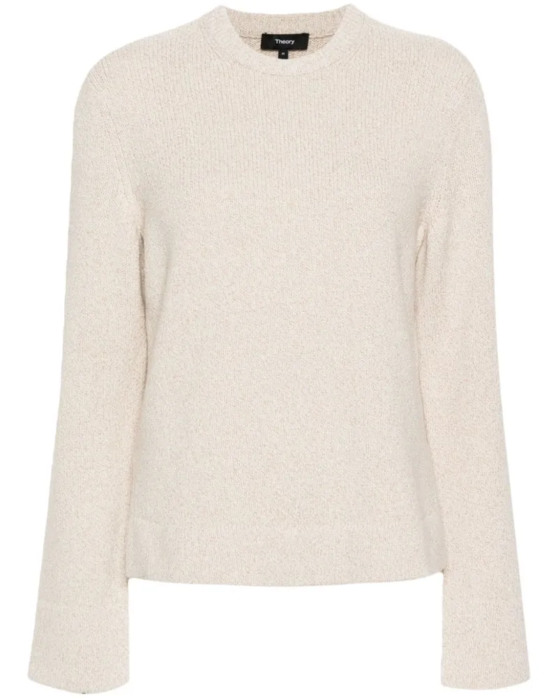 Theory Melierter Pullover Nude