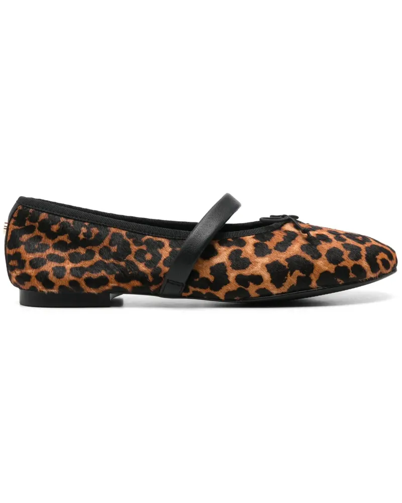 Maje Ballerinas mit Leoparden-Print - Schwarz Schwarz