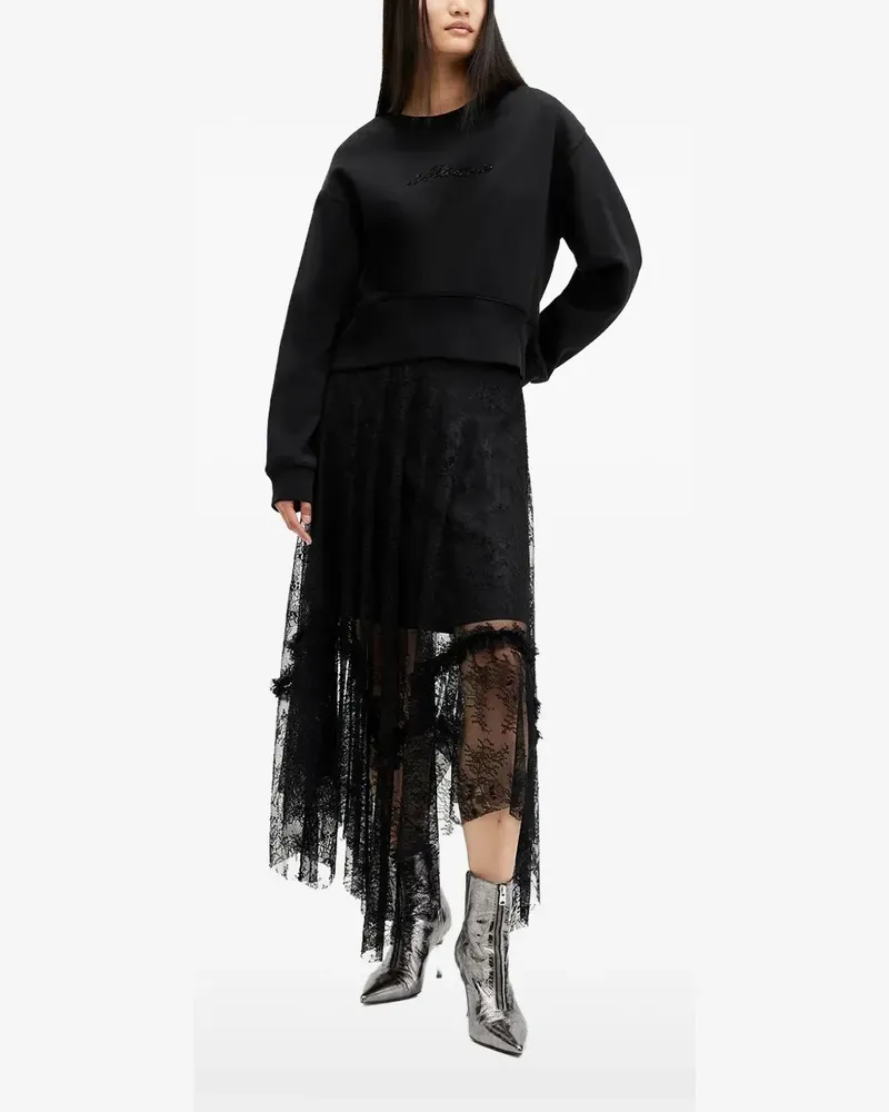 AllSaints Sweatshirt mit Pailletten - Schwarz Schwarz