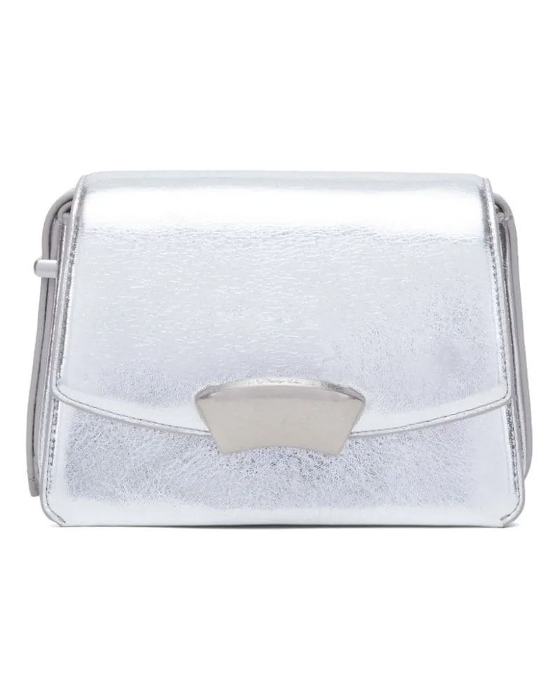 3.1 phillip lim ID Schultertasche im Metallic-Look Silber