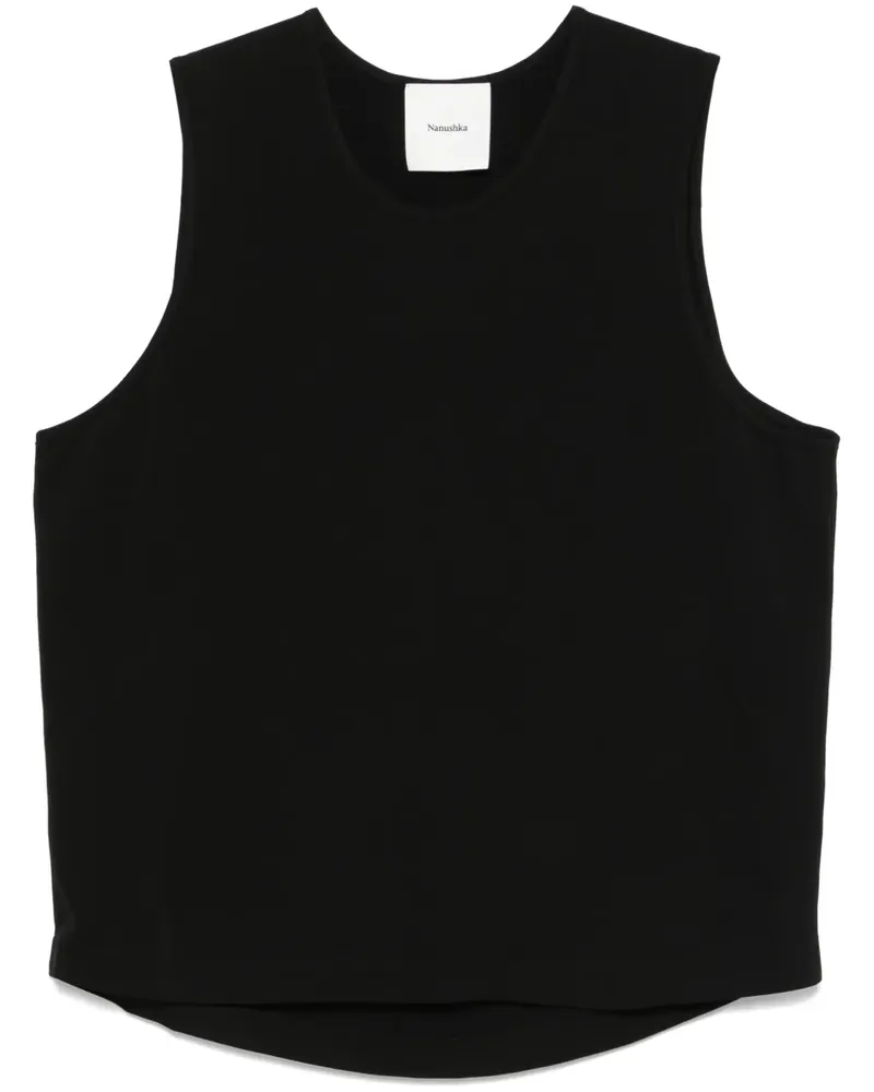 Nanushka Krepp-Tanktop - Schwarz Schwarz