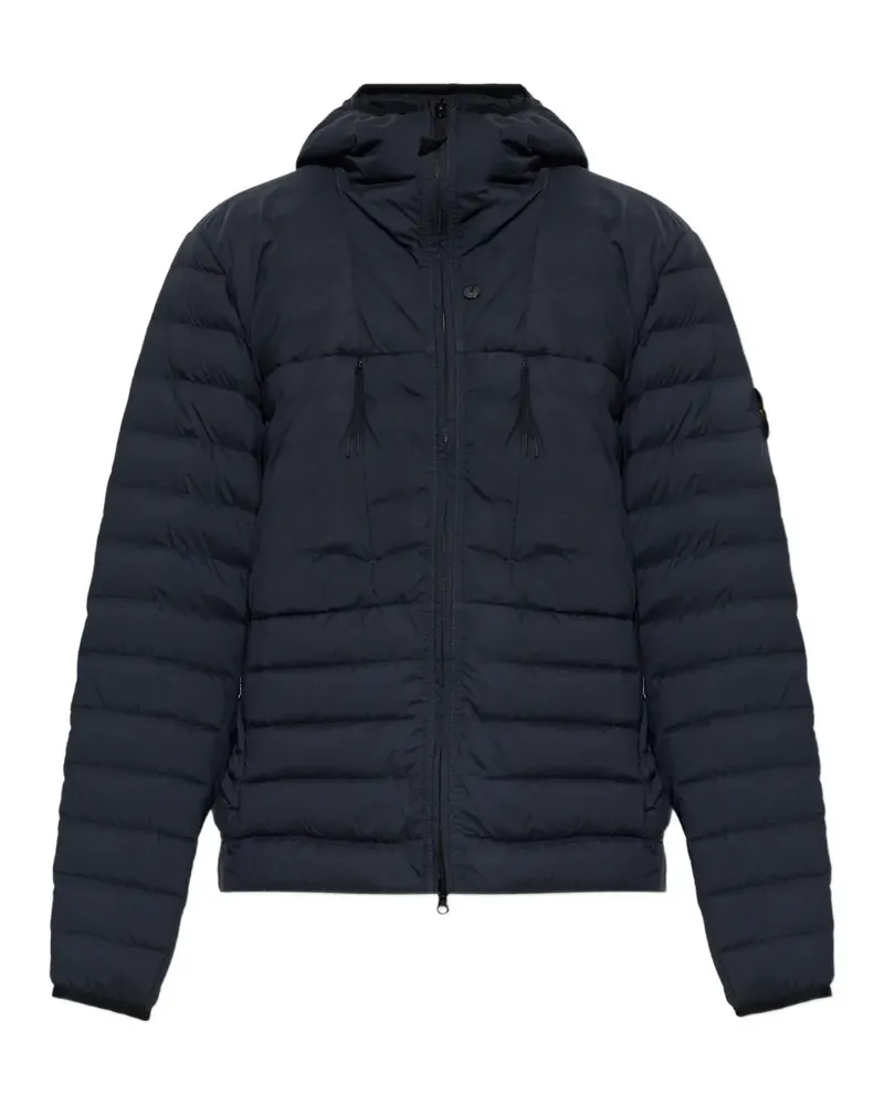 Stone Island quilted hooded down jacket - Blau Blau