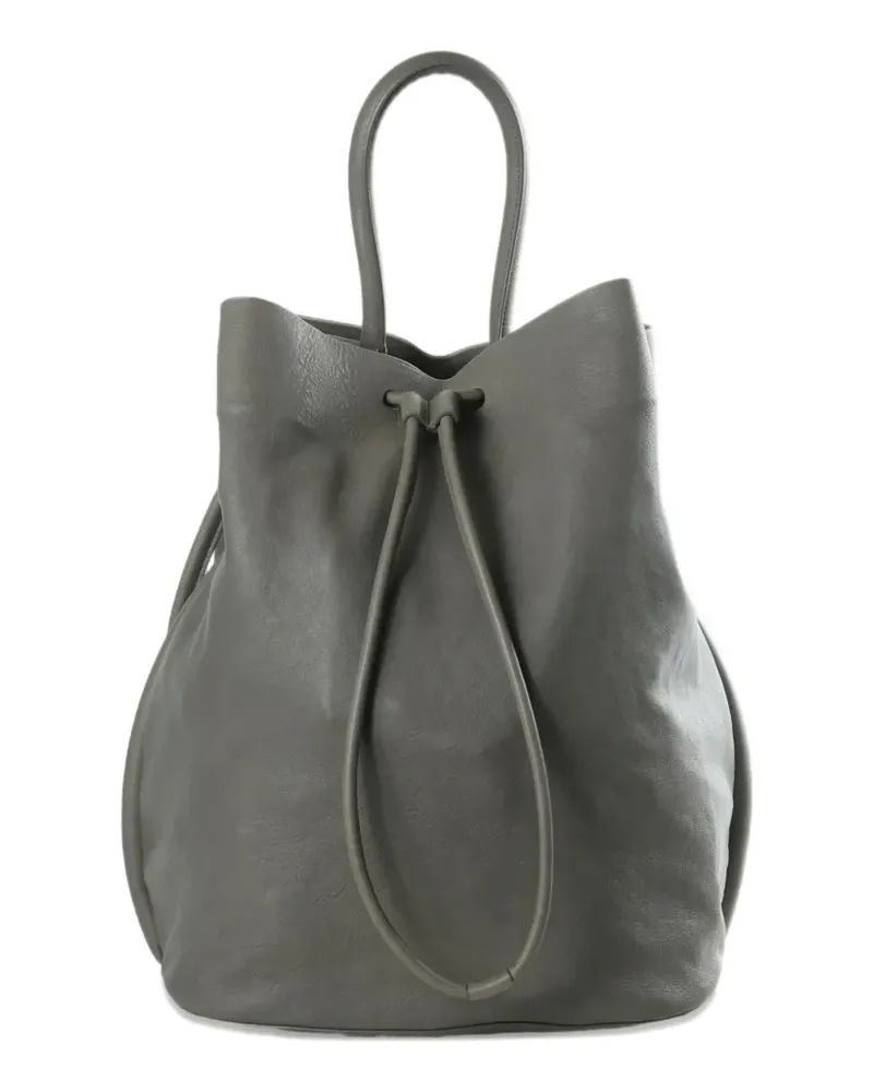 Uma Wang large drawstring-fastening bucket bag - Grau Grau