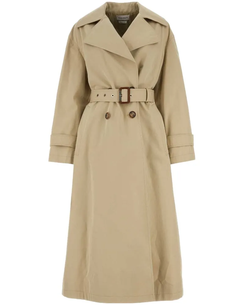 Alexander McQueen Trenchcoat mit Gürtel - Nude Nude