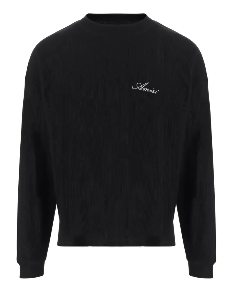 Amiri wolf-print logo-embroidered sweater - Schwarz Schwarz