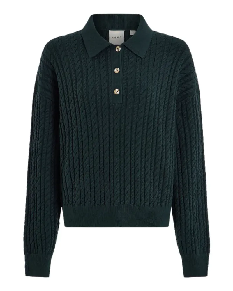 Varley Dottie cable-knit polo-collar sweater - Grün Grün