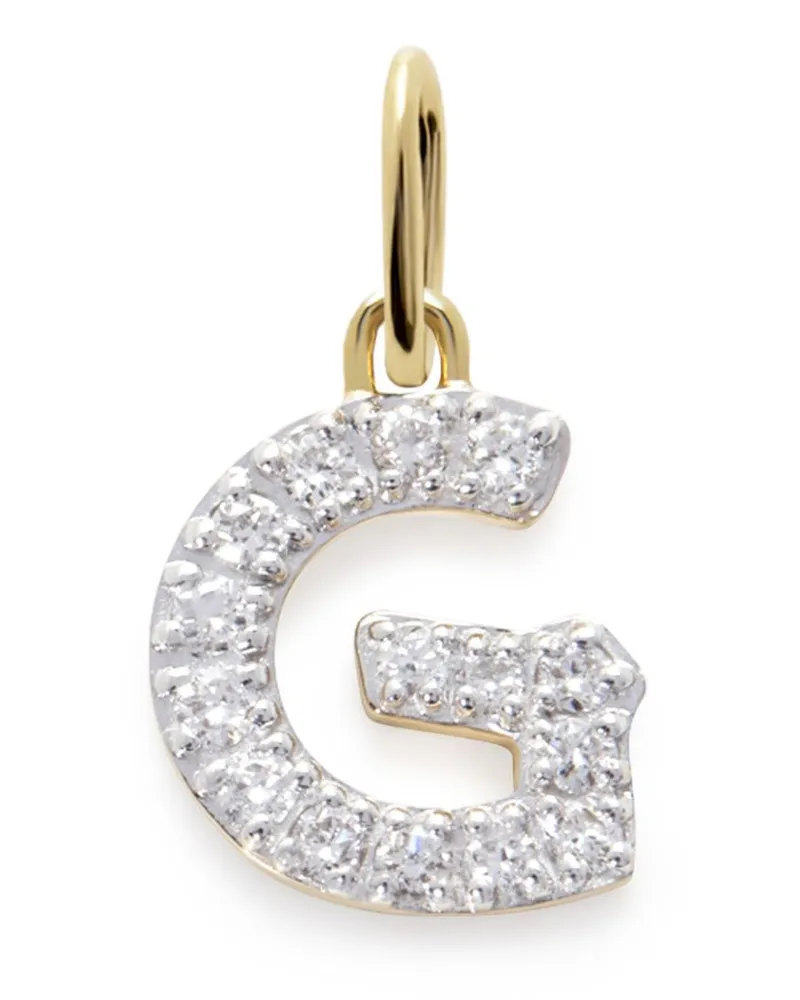 Monica Vinader 14kt Initial G Gelbgoldanhänger mit Diamant Gold