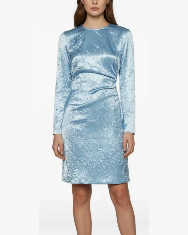 Maje crinkled waist cut-out mini dress - Blau Blau
