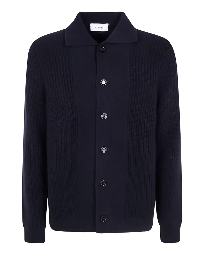 LARDINI ribbed-knit cardigan - Blau Blau