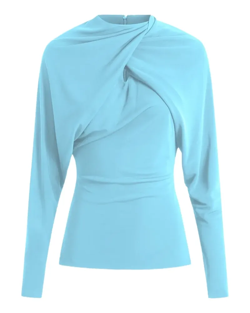 16ARLINGTON Alcide draped twist top - Blau Blau