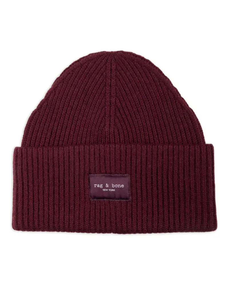 Rag & Bone Blake ribbed-knit beanie hat - Rot Rot