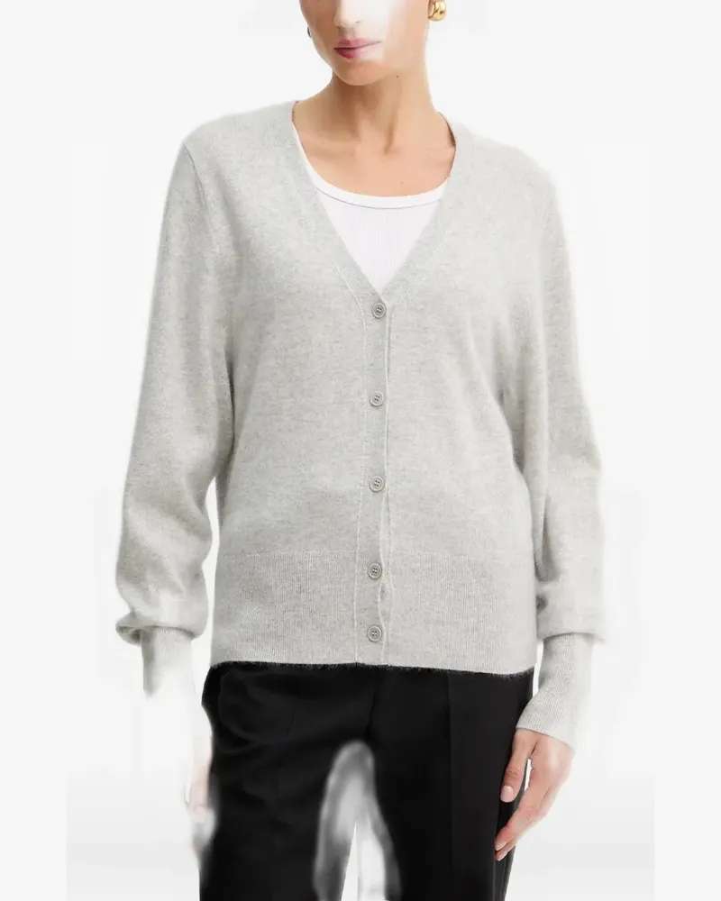 HUGO BOSS buttoned V-neck cardigan - Grau Grau