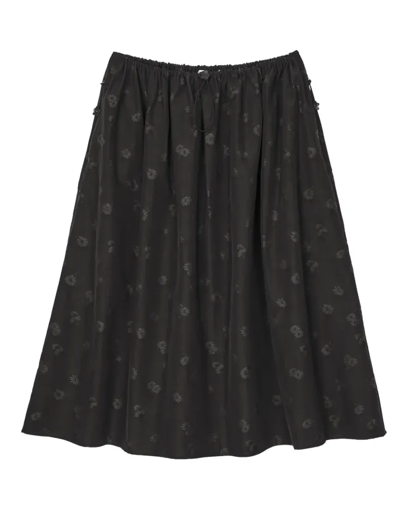 Cecilie Bahnsen Fiella ditsy bellis jacquard midi skirt - Schwarz Schwarz