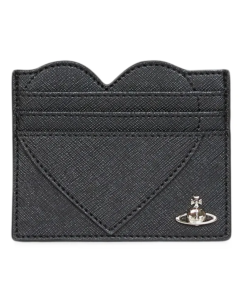 Vivienne Westwood Orb heart-shaped card holder - Schwarz Schwarz