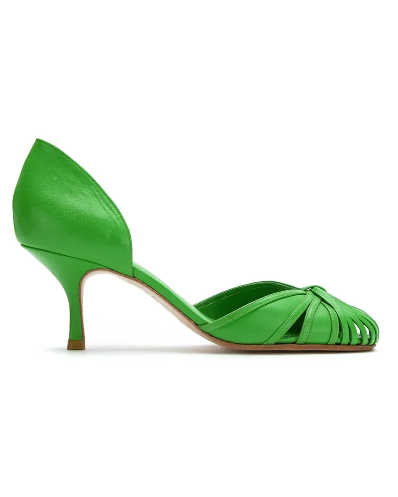Sarah Chofakian Pumps aus Leder - Grün Grün