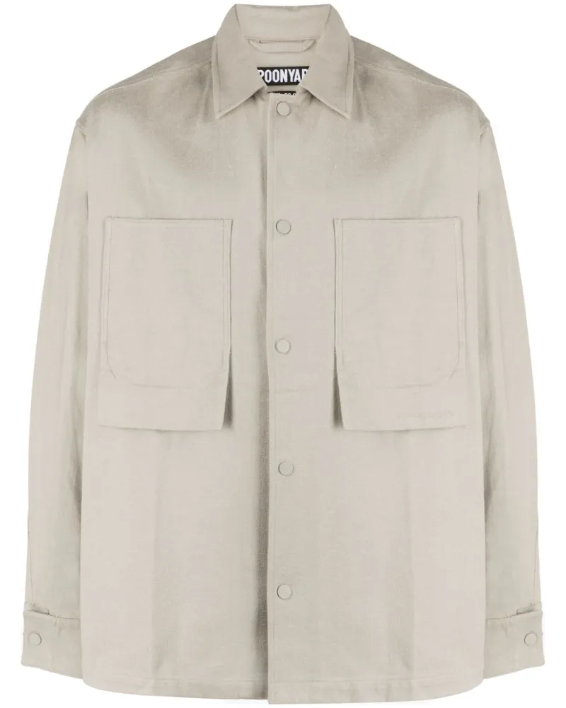 Spoonyard Hemd im Oversized-Look mit Logo - Nude Nude