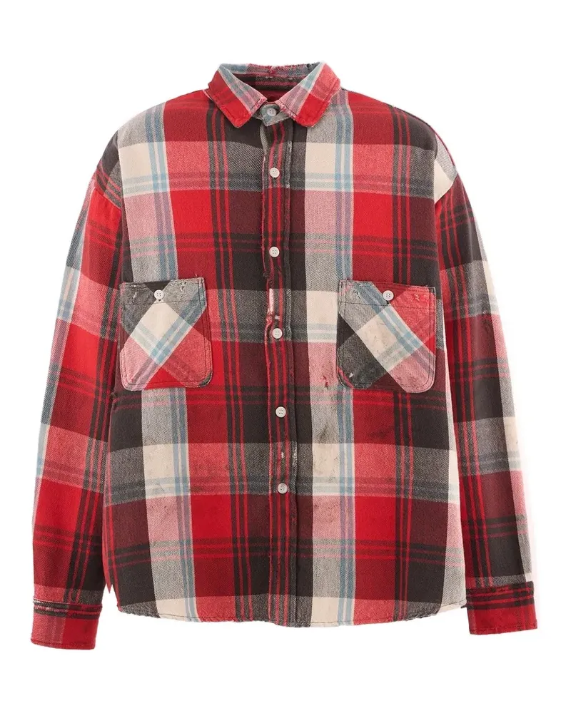 SAINT MXXXXXX checked pocket shirt - Rot Rot